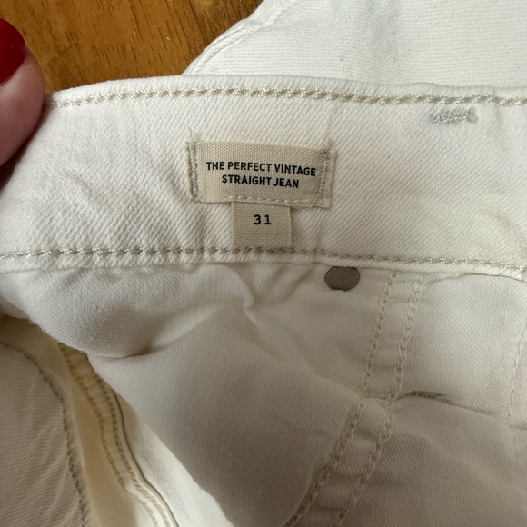 Madewell Women's The Perfect Vintage Straight Jean 31 Ecru - Picture 4 of 7